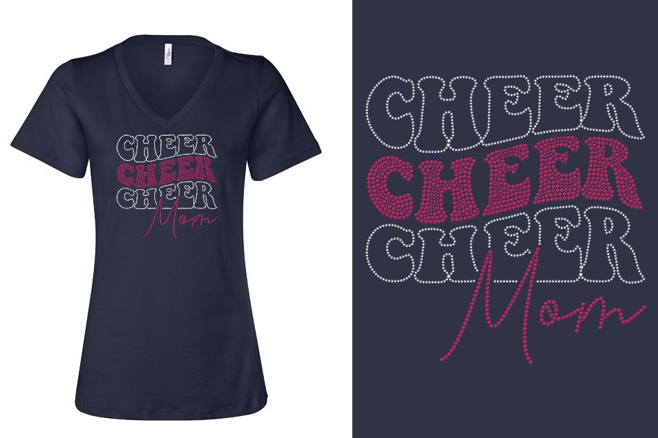 Rhinestones Woodlands Elite Mom Women's Relaxed V-Neck