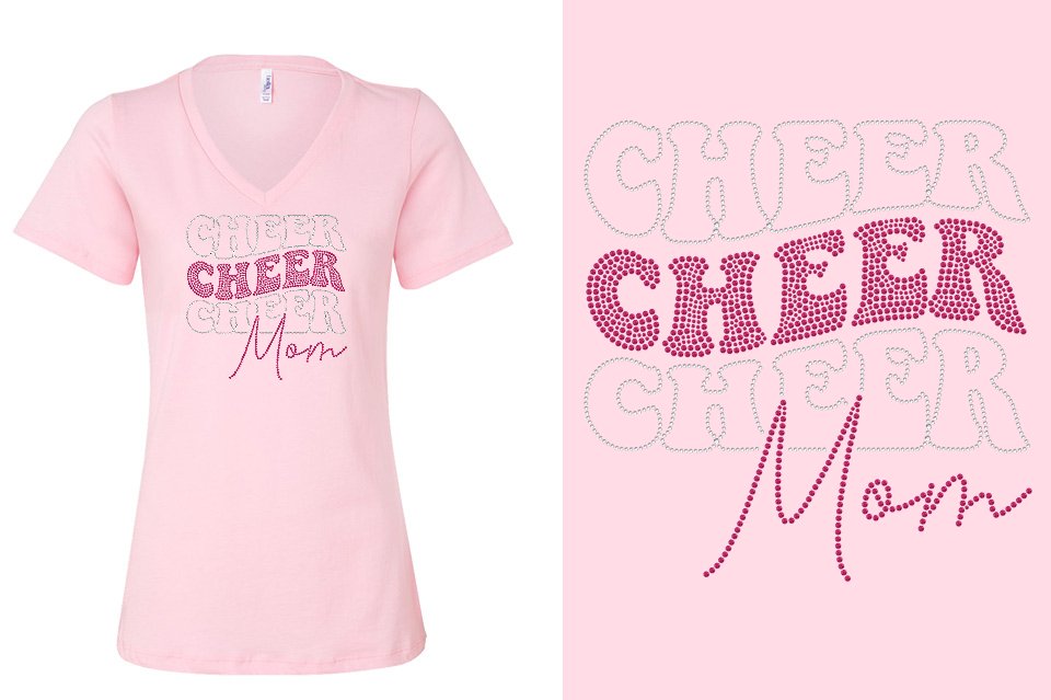 Rhinestones Woodlands Elite Mom Women's Relaxed V-Neck