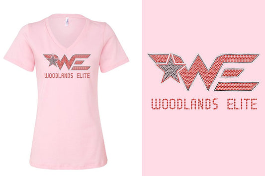 Rhinestones Woodlands Elite Women's Relaxed V-Neck