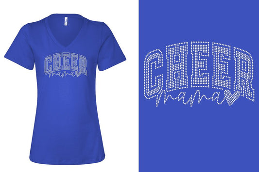 Rhinestones Woodlands Elite Mama Women's Relaxed V-Neck