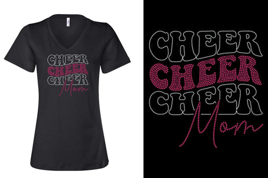 Rhinestones Woodlands Elite Mom Women's Relaxed V-Neck